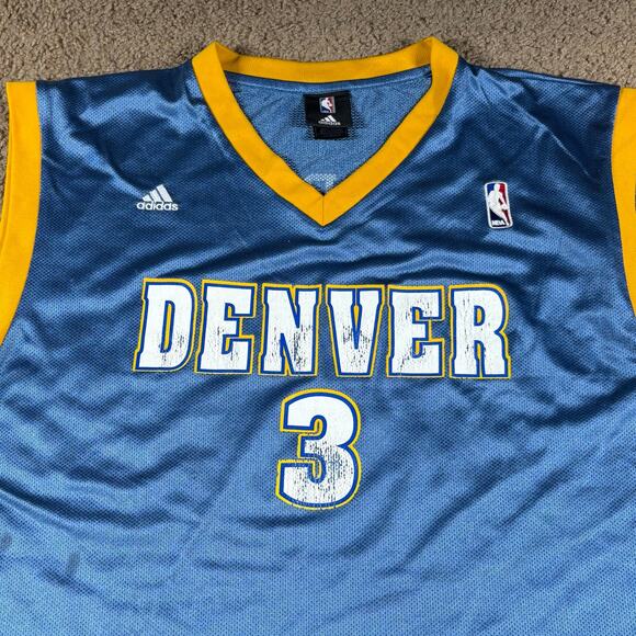 Adidas Denver Nuggets Allen Iverson #3 Jersey Men's Size 2XL NBA Basketball - Picture 2 of 8